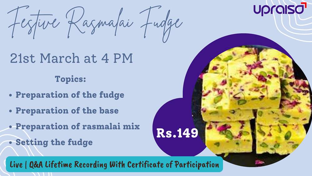 Festive Rasamalai Fudge