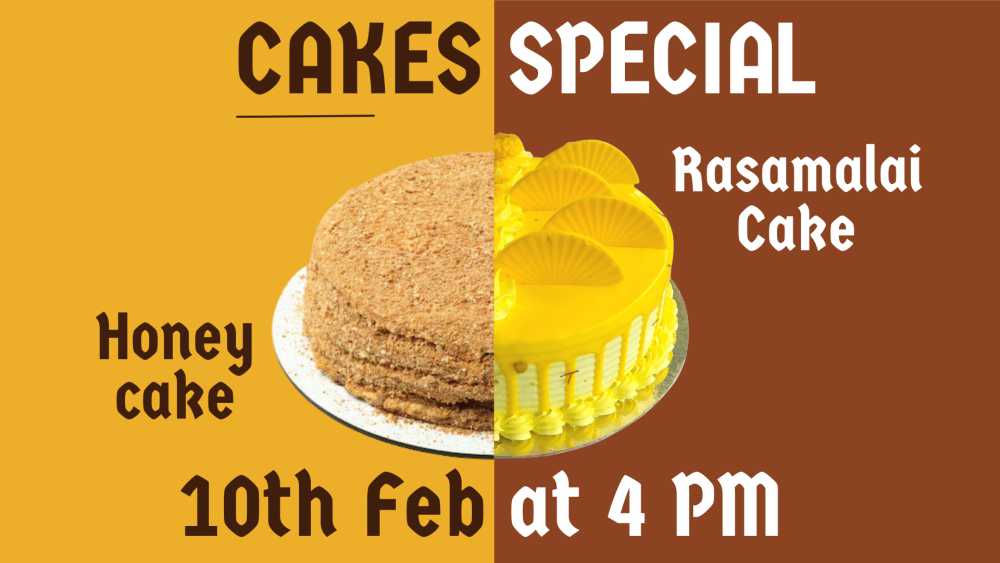 Honey Cake and Rasamalai Cake